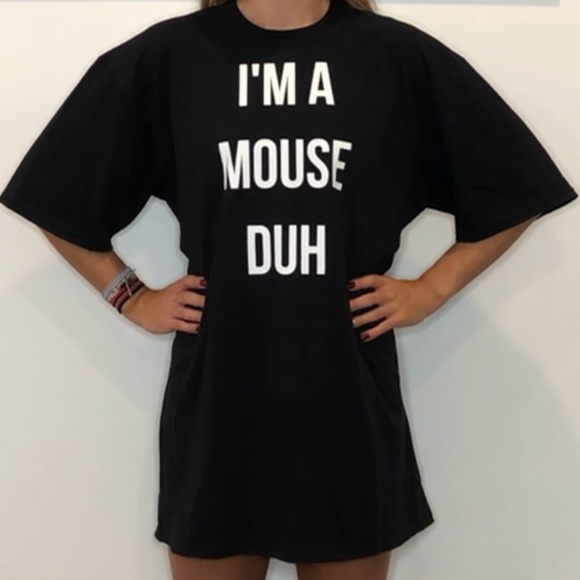 NWT I'm A Mouse Duh Oversized TShirt Dress - Picture 7 of 8